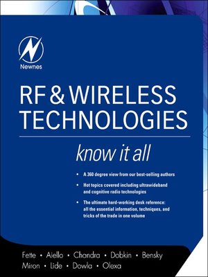 cover image of RF and Wireless Technologies